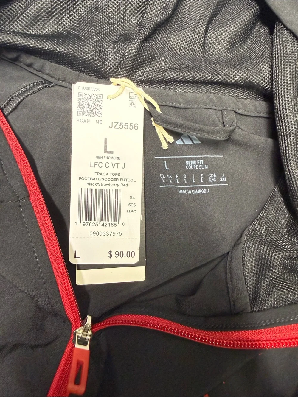 adidas Liverpool FC TIRO 25 Competition VIS Tech Travel Jacket JZ5556 Men’s L